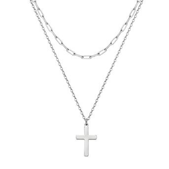 Stainless steel  "Crosses" necklace, Intensity