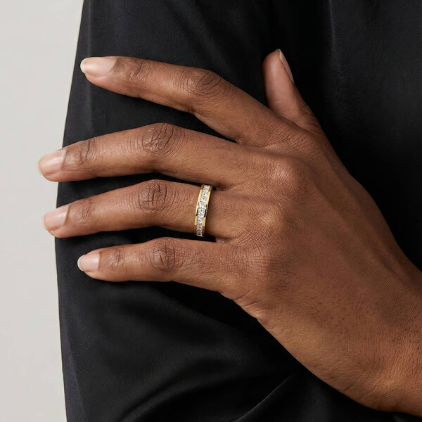 Ring, 18K Gold Plated Steel