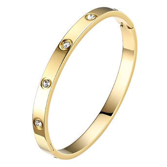 18K gold plated Stainless steel bracelet, Intensity