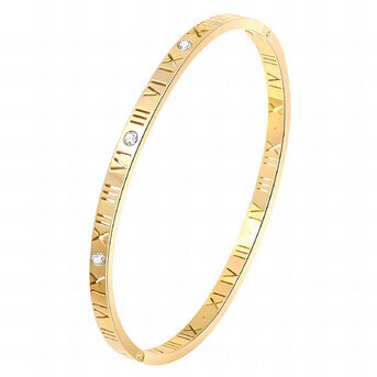 18K gold plated Stainless steel bracelet, Intensity