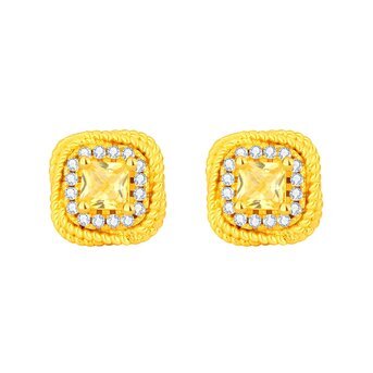 18K gold plated Stainless steel earrings, Intensity