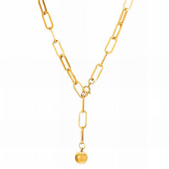 18K gold plated Stainless steel necklace, Intensity