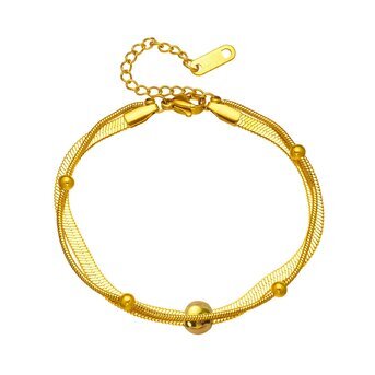 18K gold plated Stainless steel bracelet, Intensity