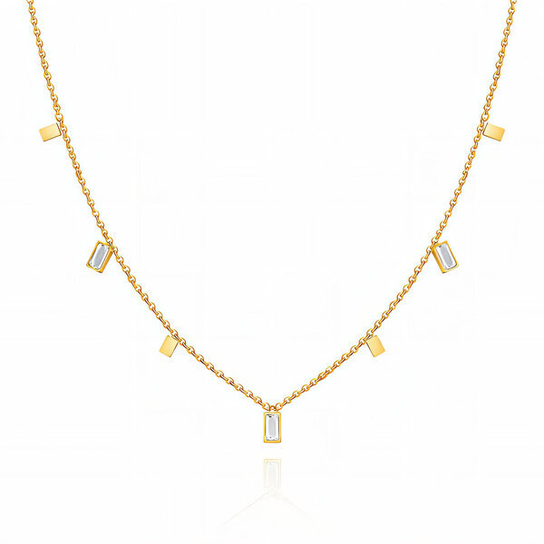 Necklace, 18K Gold Plated Steel