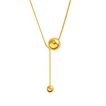 18K gold plated Stainless steel necklace, Intensity