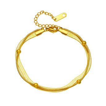 18K gold plated Stainless steel bracelet, Intensity