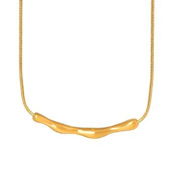 18K gold plated Stainless steel necklace, Intensity