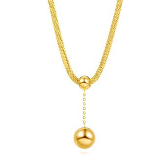 18K gold plated Stainless steel necklace, Intensity