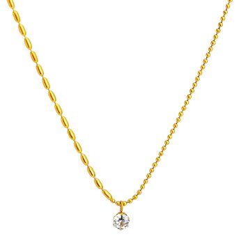 18K gold plated Stainless steel necklace, Intensity