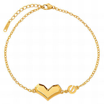"Heart" Bracelet, 18K Gold Plated Steel