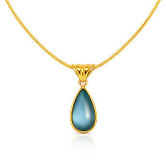 Necklace, 18K Gold Plated Steel