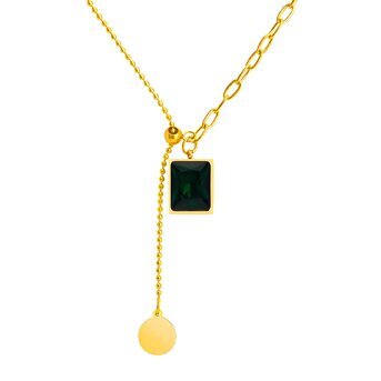 18K gold plated Stainless steel necklace, Intensity