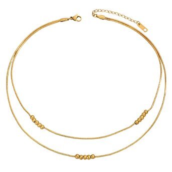 18K gold plated Stainless steel necklace, Intensity