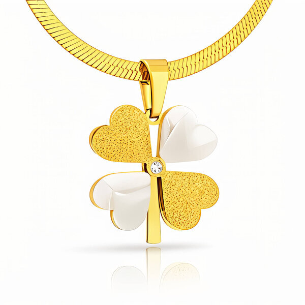 Necklace, 18K Gold Plated Steel