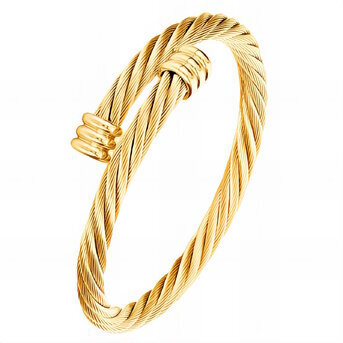 18K gold plated Stainless steel bracelet, Intensity