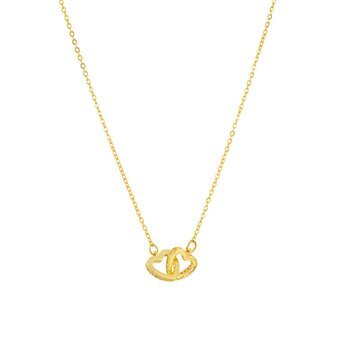 18K gold plated Stainless steel  "Hearts" necklace, Intensity