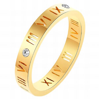 18K gold plated Stainless steel finger ring, Intensity