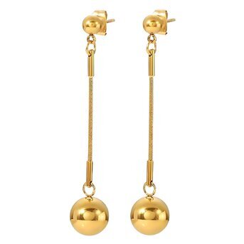 18K gold plated Stainless steel earrings, Intensity