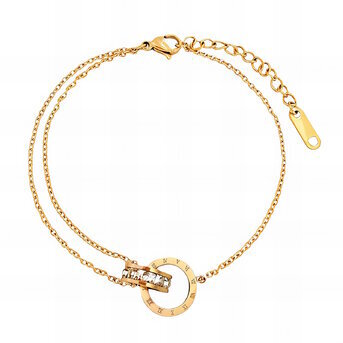 18K gold plated Stainless steel anklet, Intensity