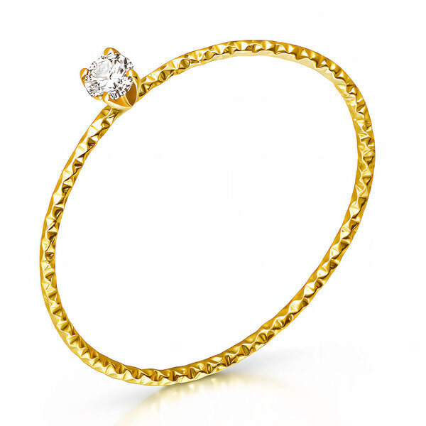 Ring, 18K Gold Plated Steel