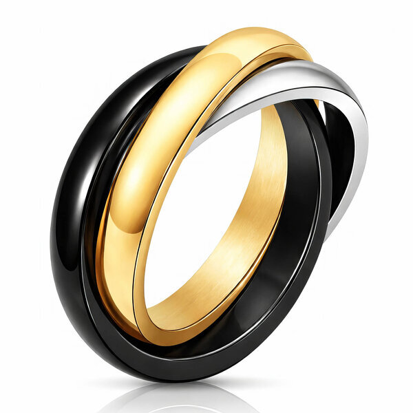 Ring, 18K Gold Plated Steel