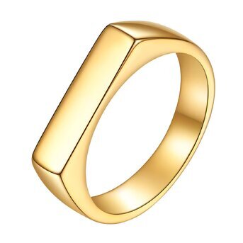 18K gold plated Stainless steel finger ring, Intensity