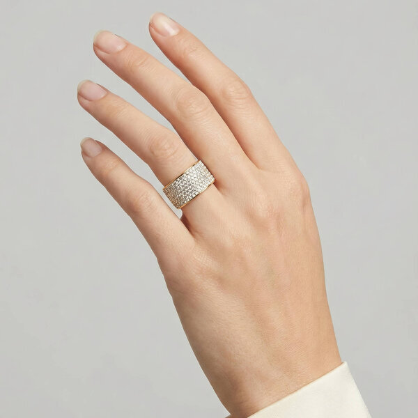 Ring, 18K Gold Plated Steel