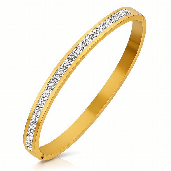 Bracelet, 18K Gold Plated Steel