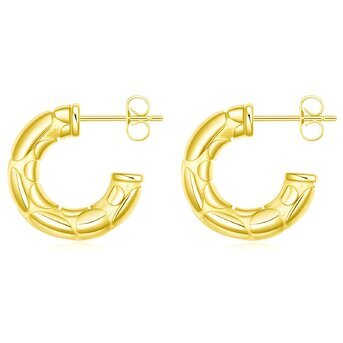 18K gold plated Stainless steel earrings, Intensity