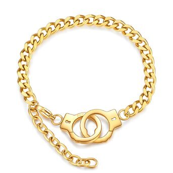 18K gold plated Stainless steel bracelet, Intensity