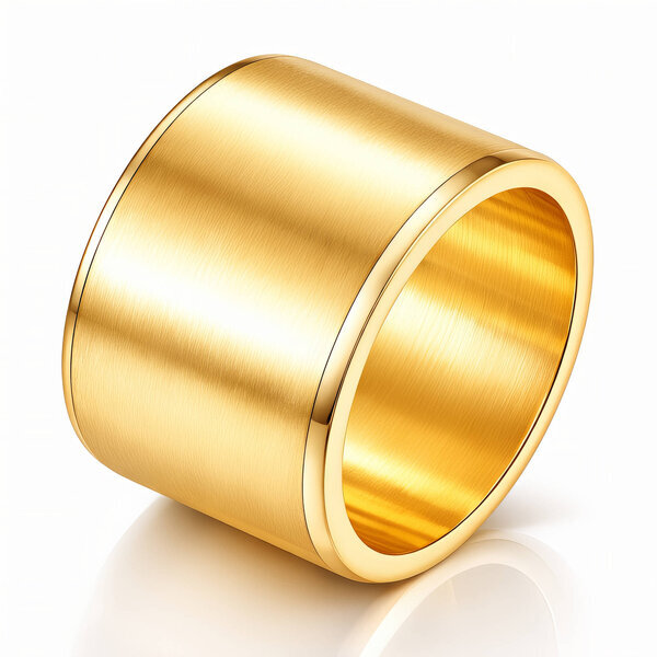 Ring, 18K Gold Plated Steel