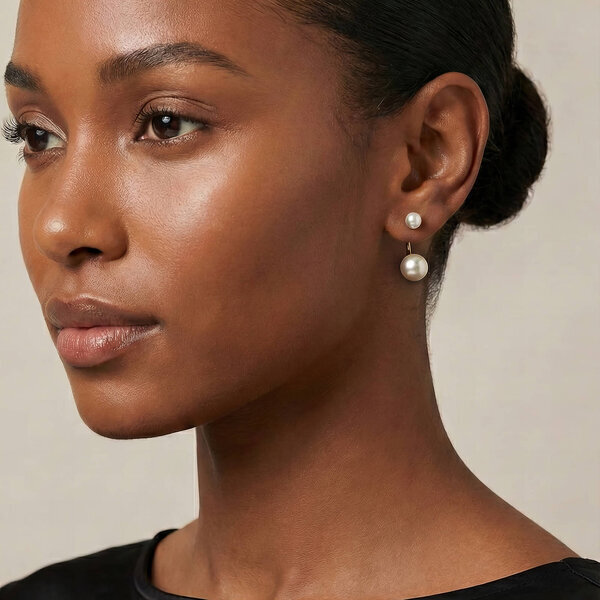 Earrings, 18K Gold Plated Steel