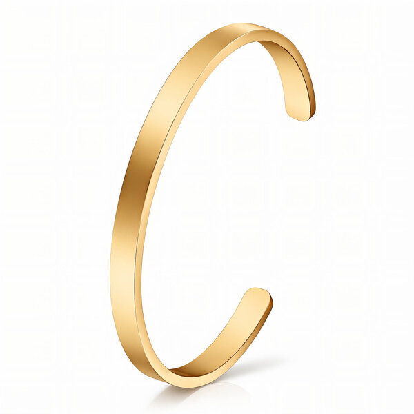 Bracelet, 18K Gold Plated Steel