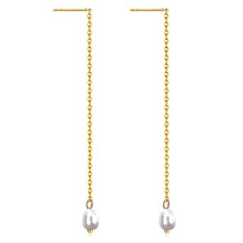 18K gold plated Stainless steel earrings, Intensity