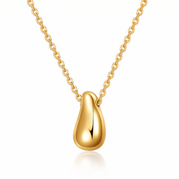 Necklace, 18K Gold Plated Steel