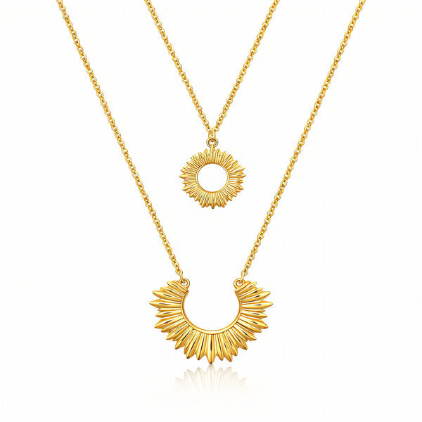 Necklace, 18K Gold Plated Steel