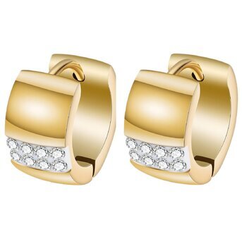 18K gold plated Stainless steel earrings, Intensity