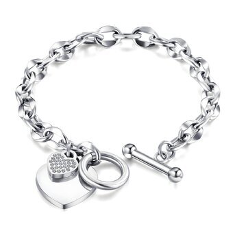 Stainless steel  "Heart" bracelet, Intensity