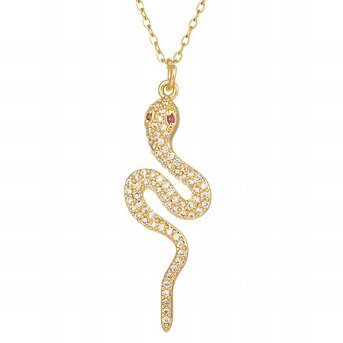 18K gold plated Stainless steel  "Snake" necklace, Intensity