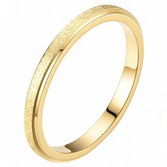 18K gold plated Stainless steel finger ring, Intensity