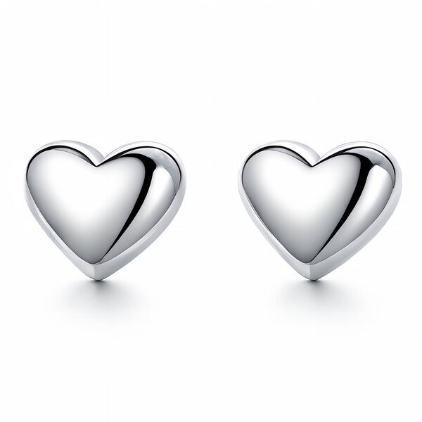 "Hearts" Earrings, Stainless Steel