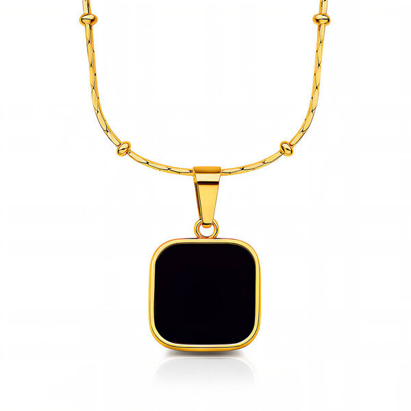 Necklace, 18K Gold Plated Steel
