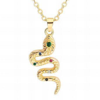 18K gold plated Stainless steel  "Snake" necklace, Intensity