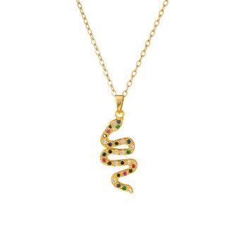 18K gold plated Stainless steel  "Snake" necklace, Intensity