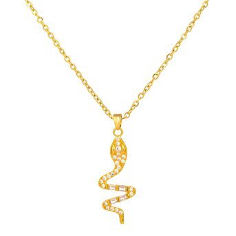 18K gold plated Stainless steel  "Snake" necklace, Intensity