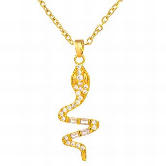 18K gold plated Stainless steel  "Snake" necklace, Intensity