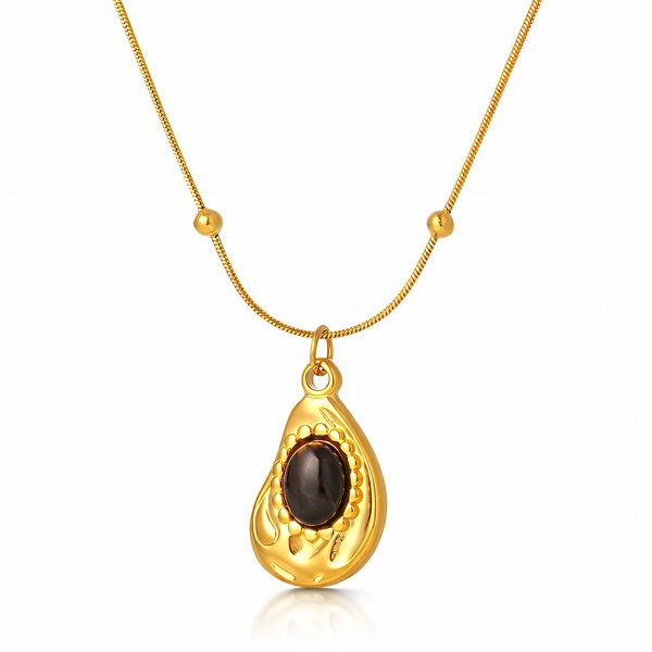 Necklace, 18K Gold Plated Steel