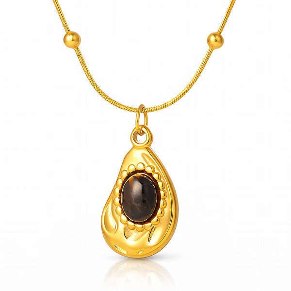 Necklace, 18K Gold Plated Steel