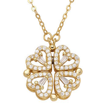 18K gold plated Stainless steel  "Flower" necklace, Intensity