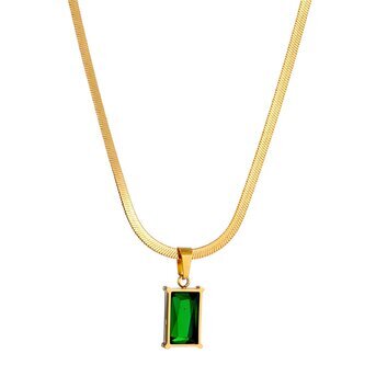 18K gold plated Stainless steel necklace, Intensity